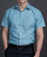 Slim Fit Short sleeves-Formal Shirts  - Teal