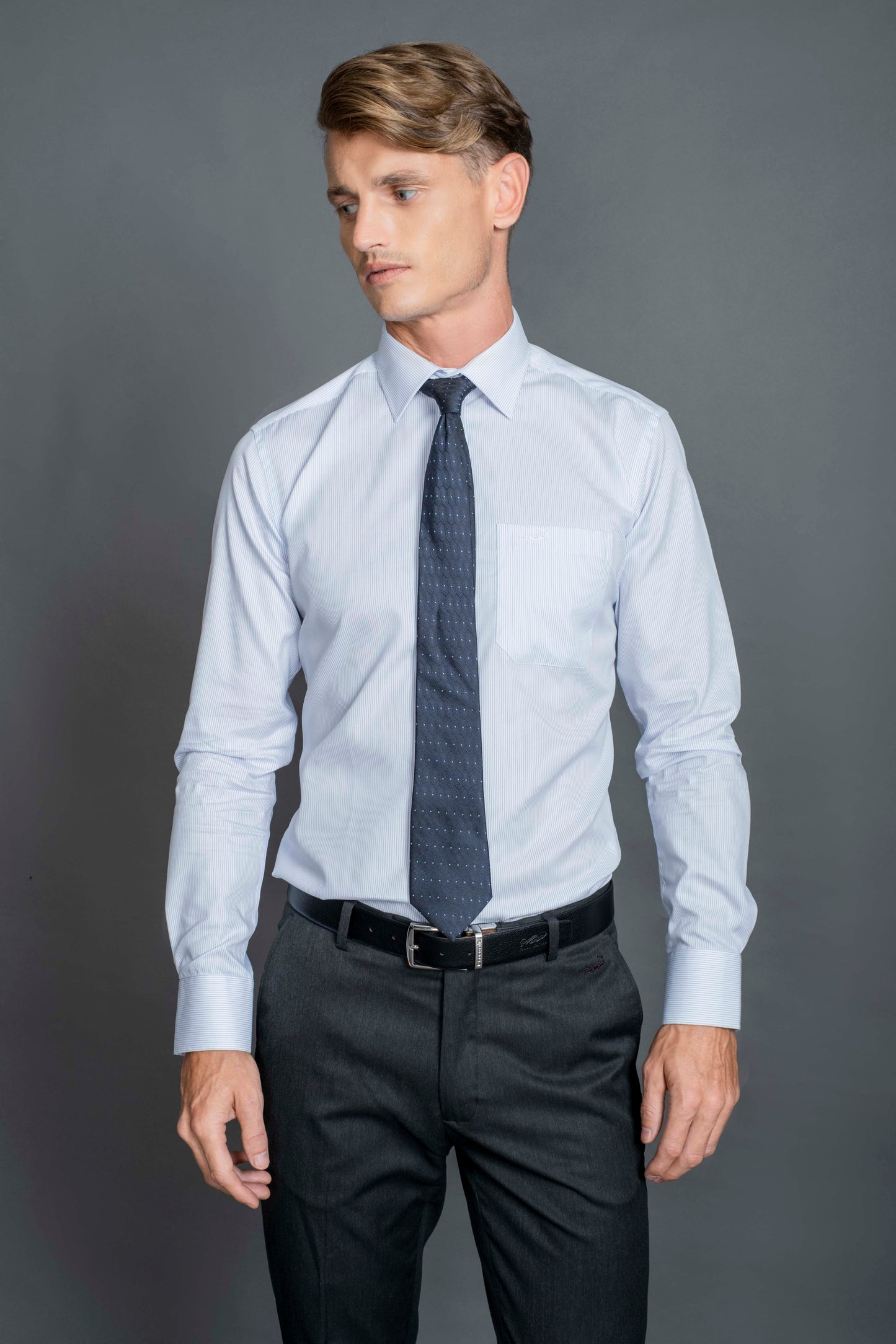 Slim Fit Long sleeves-Formal Shirts-Egret