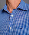 Slim Fit Long sleeves-Formal Shirts-Ampro Blue