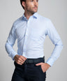 Slim Fit Long Sleeves-Formal Shirts  - Blue Bell
