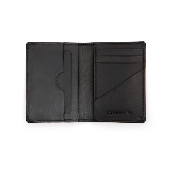 Slim Vertical Wallet-Black