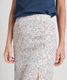 Delila Floral Cute Skirt-Blue