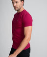 Action Fit Short sleeves-CasualCrew Neck - Persian Red