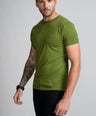 Action Fit Short sleeves-CasualCrew Neck - Grass Hopper