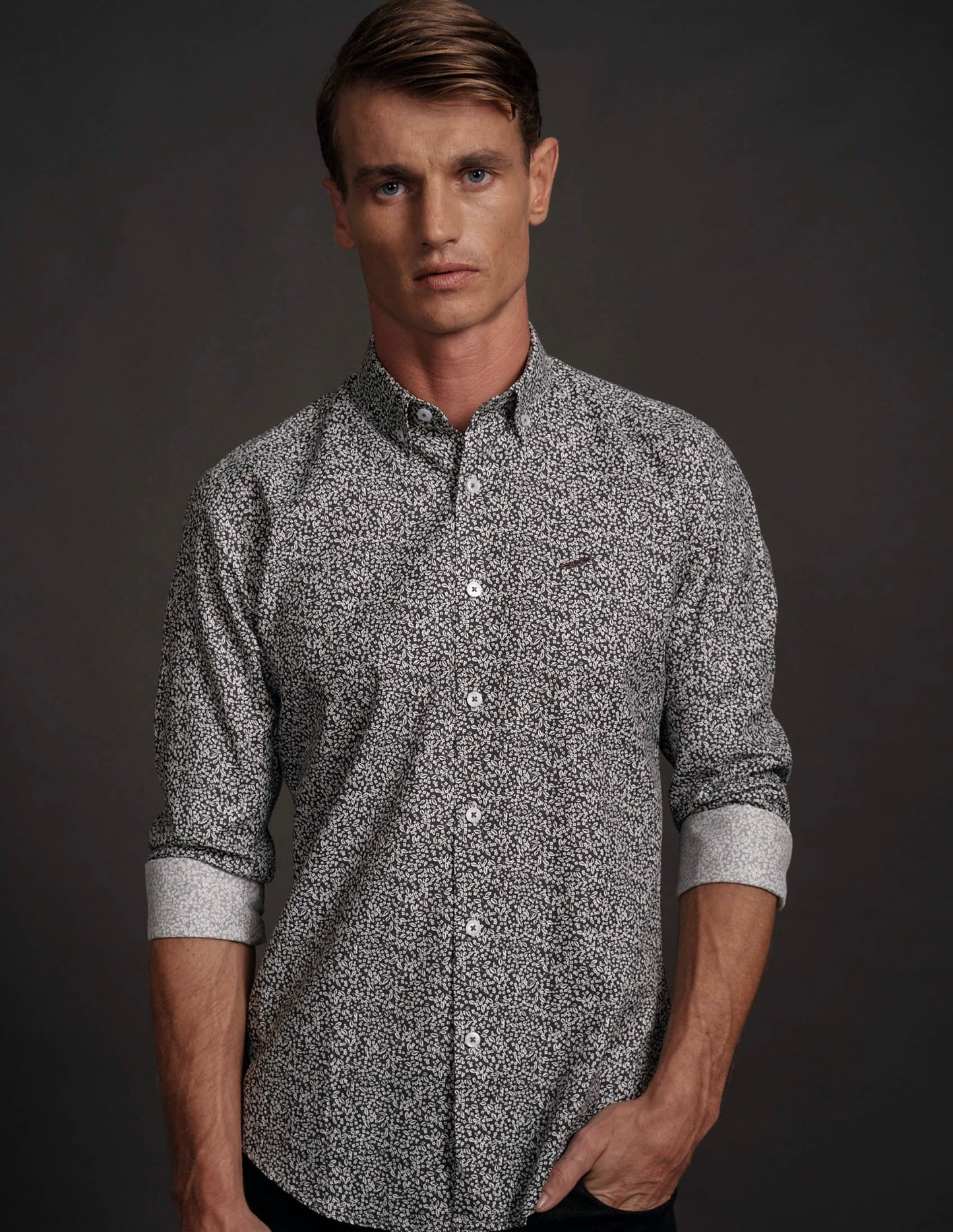 Slim Fit Long sleeves - Casual - Charcoal