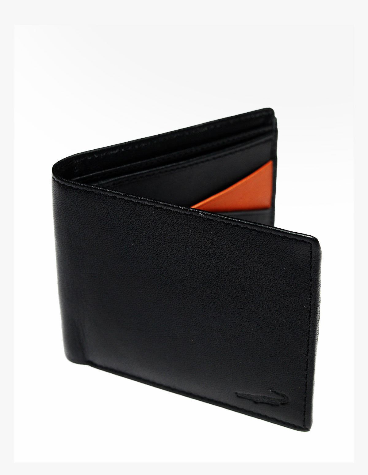 Bifold Plain Leather wallet - Black