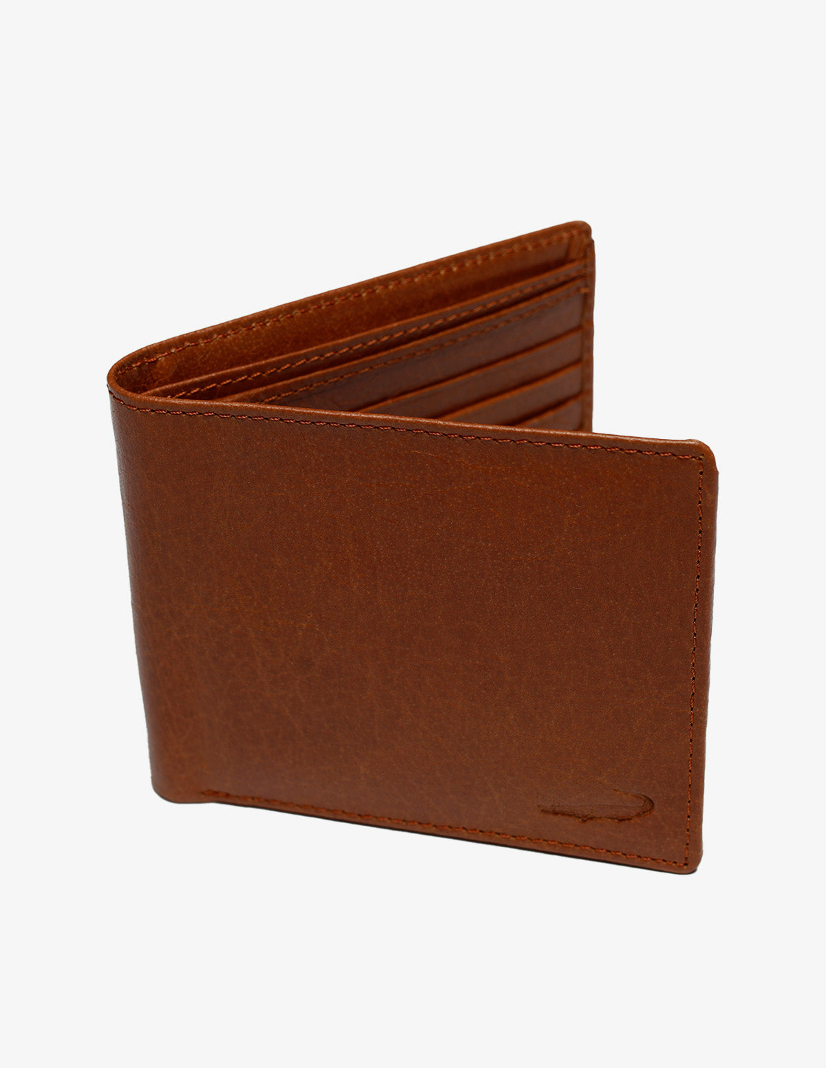 Bifold  Leather wallet with Id flap  - Tan