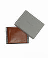 Bifold  Leather wallet with Id flap  - Tan