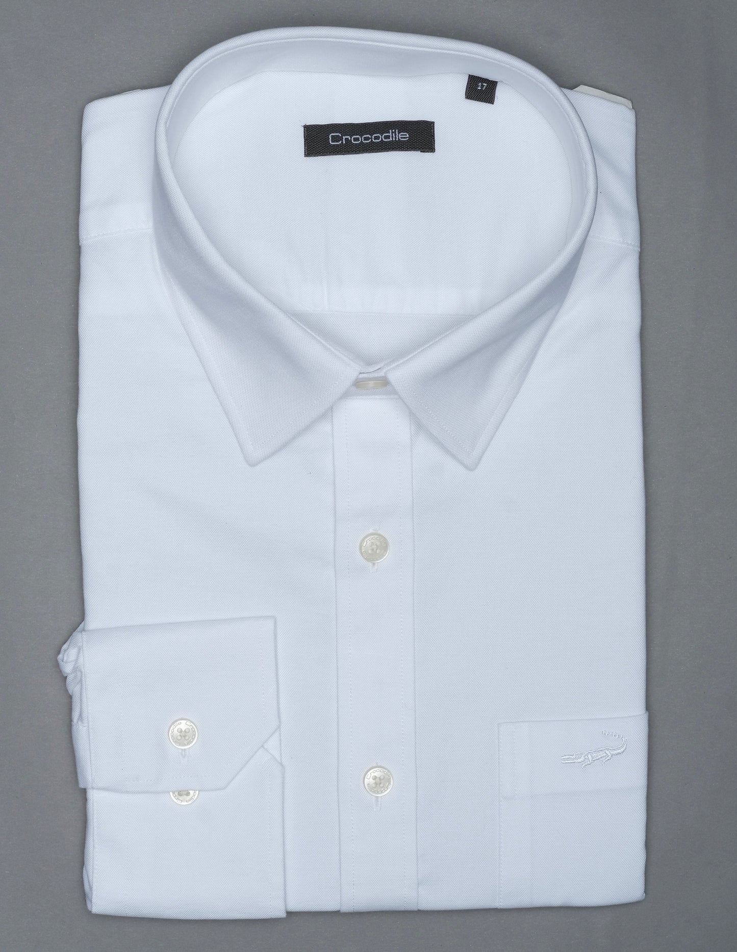 Slim Fit Long sleeves-Formal Shirts  - White