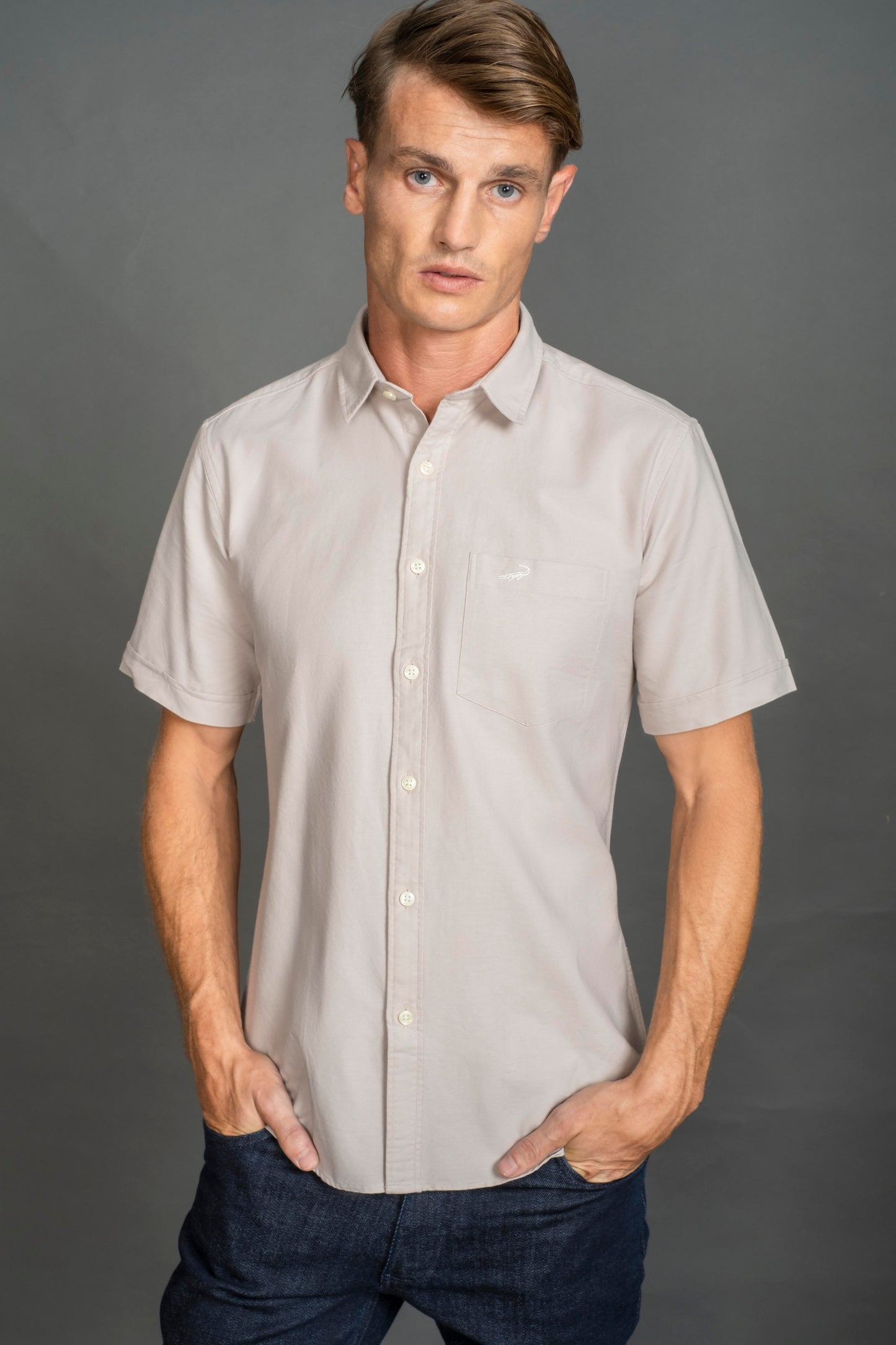 Slim Fit Short sleeves - Casual Shirt - Rugby Tan