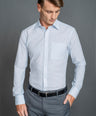 Slim Fit Long sleeves-Formal Shirts-Blue Cashmere