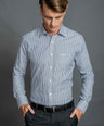 Slim Fit Long sleeves-Formal Shirts-Blue Nights