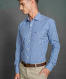 Slim Fit Long sleeves-Formal Shirts-Victoria Blue