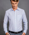 Slim Fit Long sleeves-Formal Shirts-Vista Blue