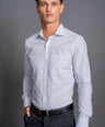 Slim Fit Long sleeves-Formal Shirts-Blue Wan