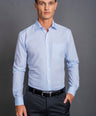 Slim Fit Long sleeves-Formal Shirts-Powder