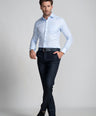 Slim Fit Long Sleeves-Formal Shirts  - Powder