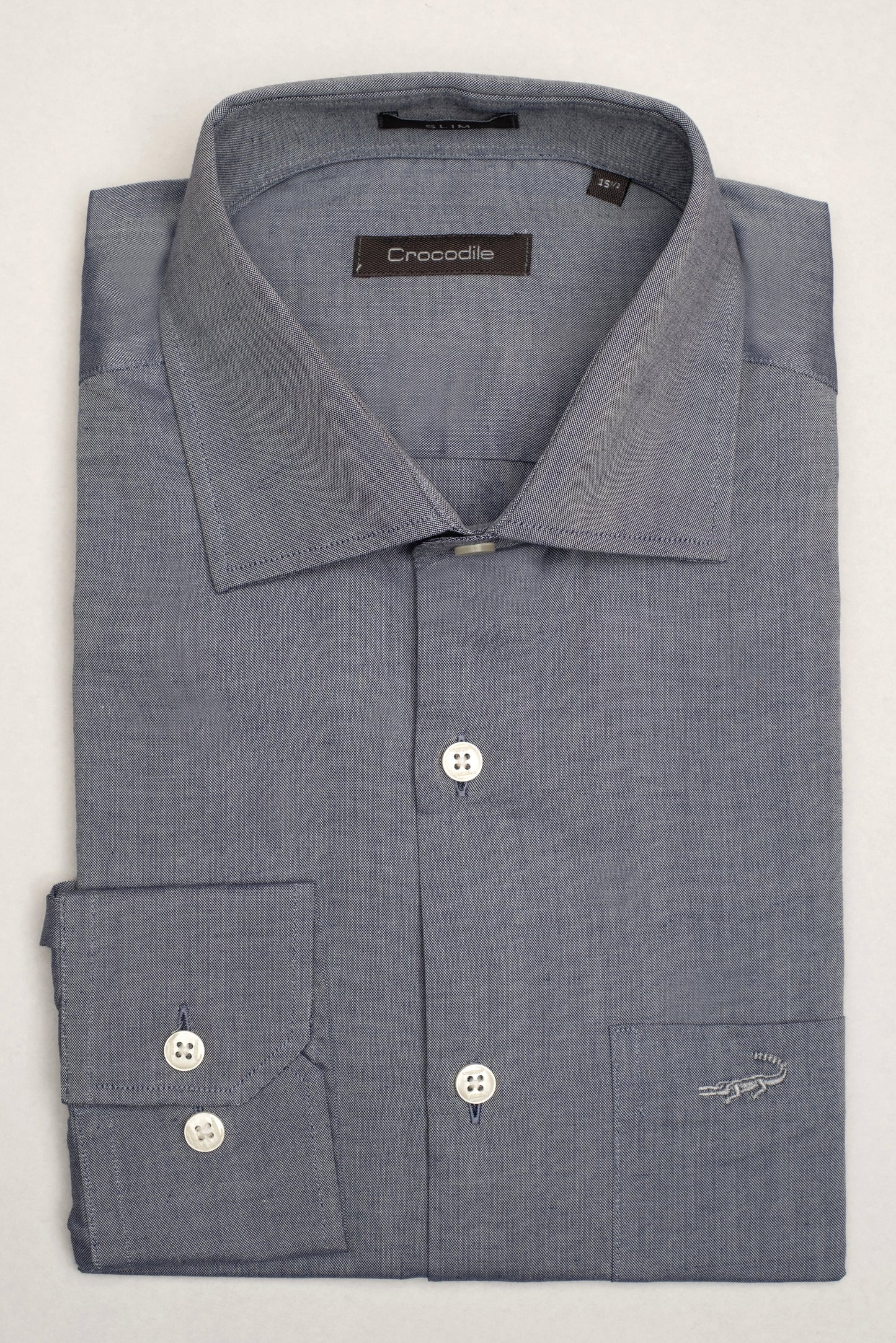 Crocodile Formal Seasonal Plain Slim Fit-Folkstone Grey