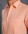 Short sleeves-Casual Shirts-Orange