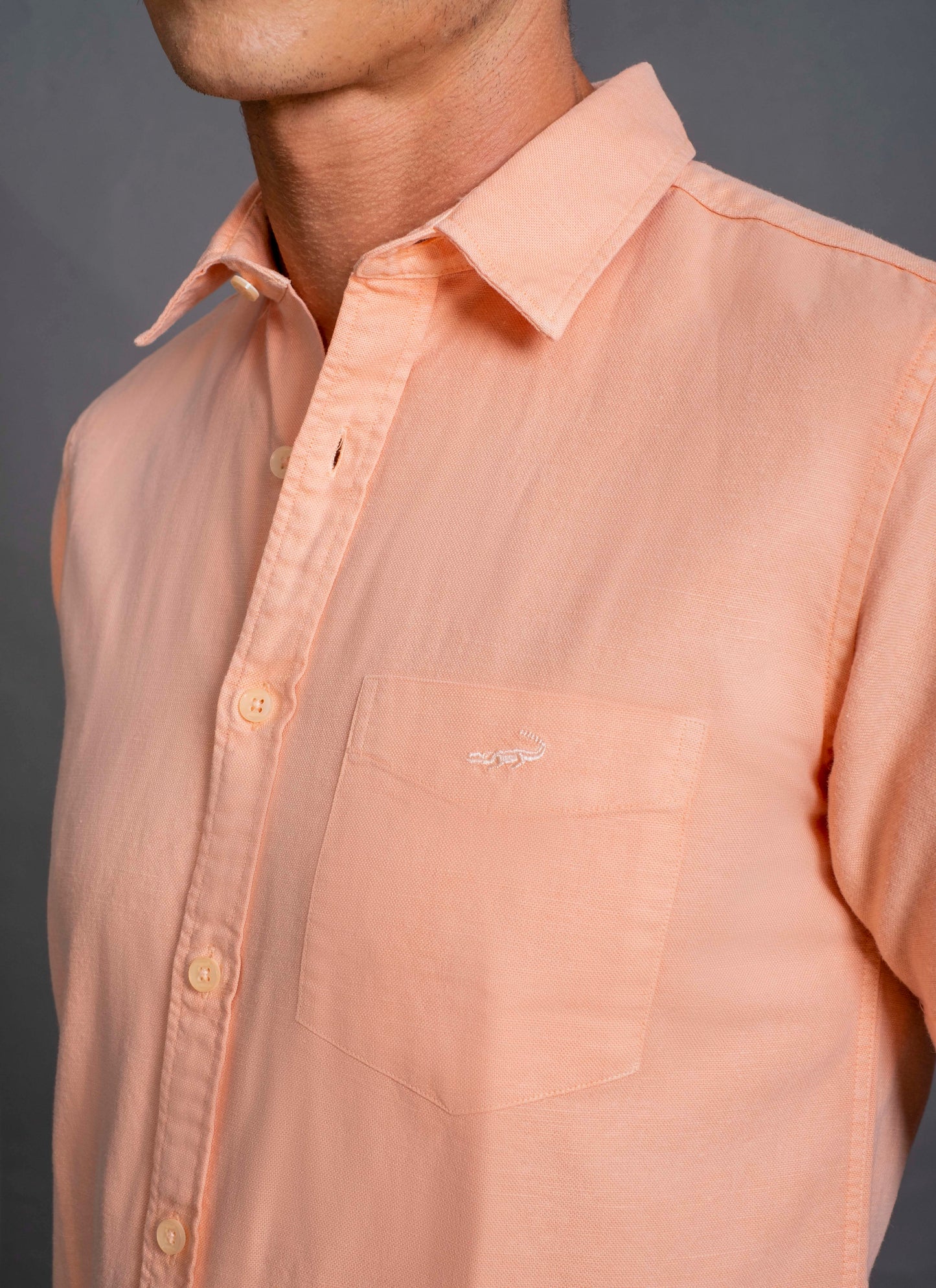 Short sleeves-Casual Shirts-Orange