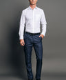 Slim Fit Long sleeves-Formal Shirts-Cloud Dancer