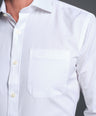 Slim Fit Long sleeves-Formal Shirts-White Asparagus