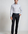 Slim Fit Long Sleeves-Formal Shirts  - Moonless Night