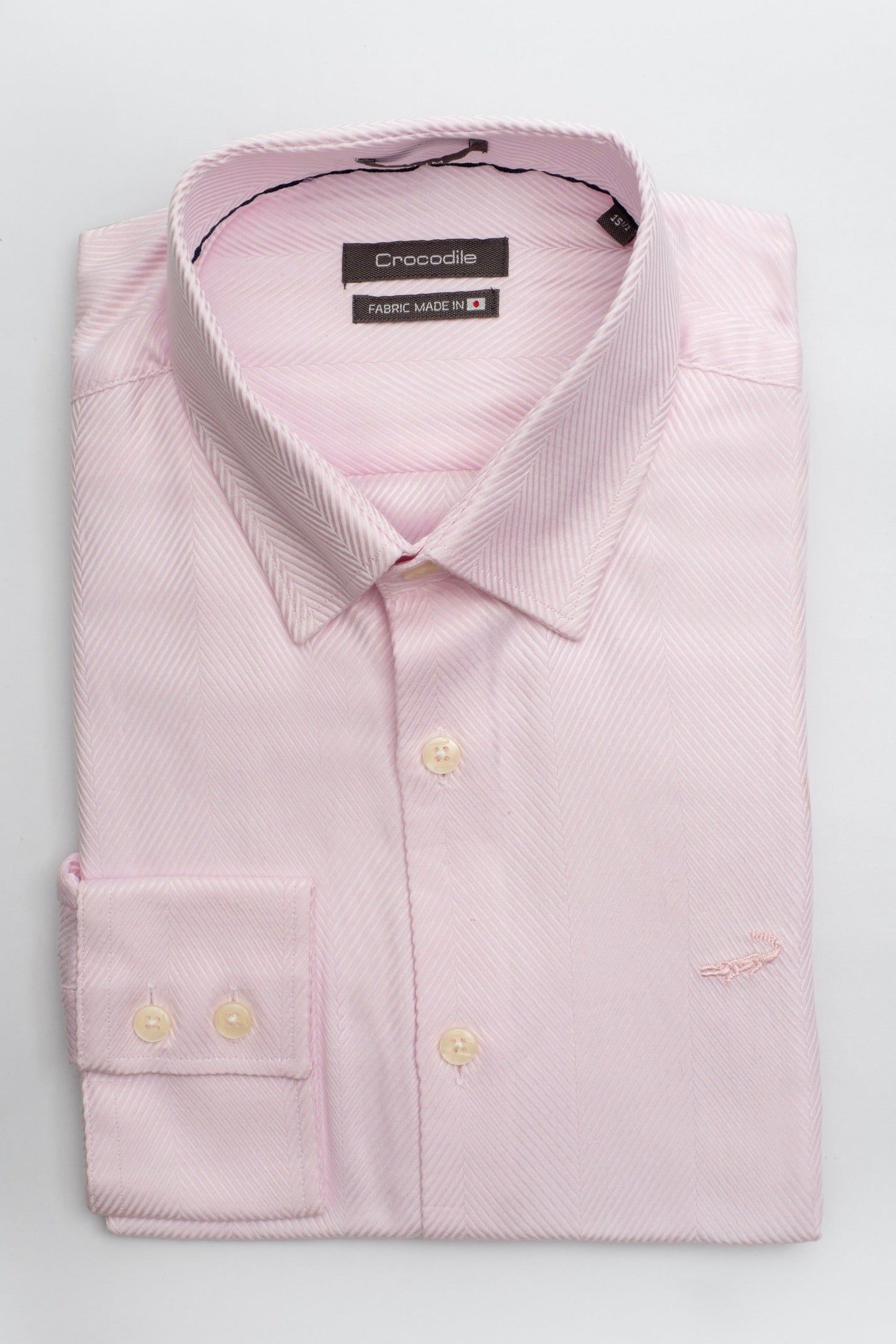 Crocodile Evening Slim FS Shirt Pink Lady