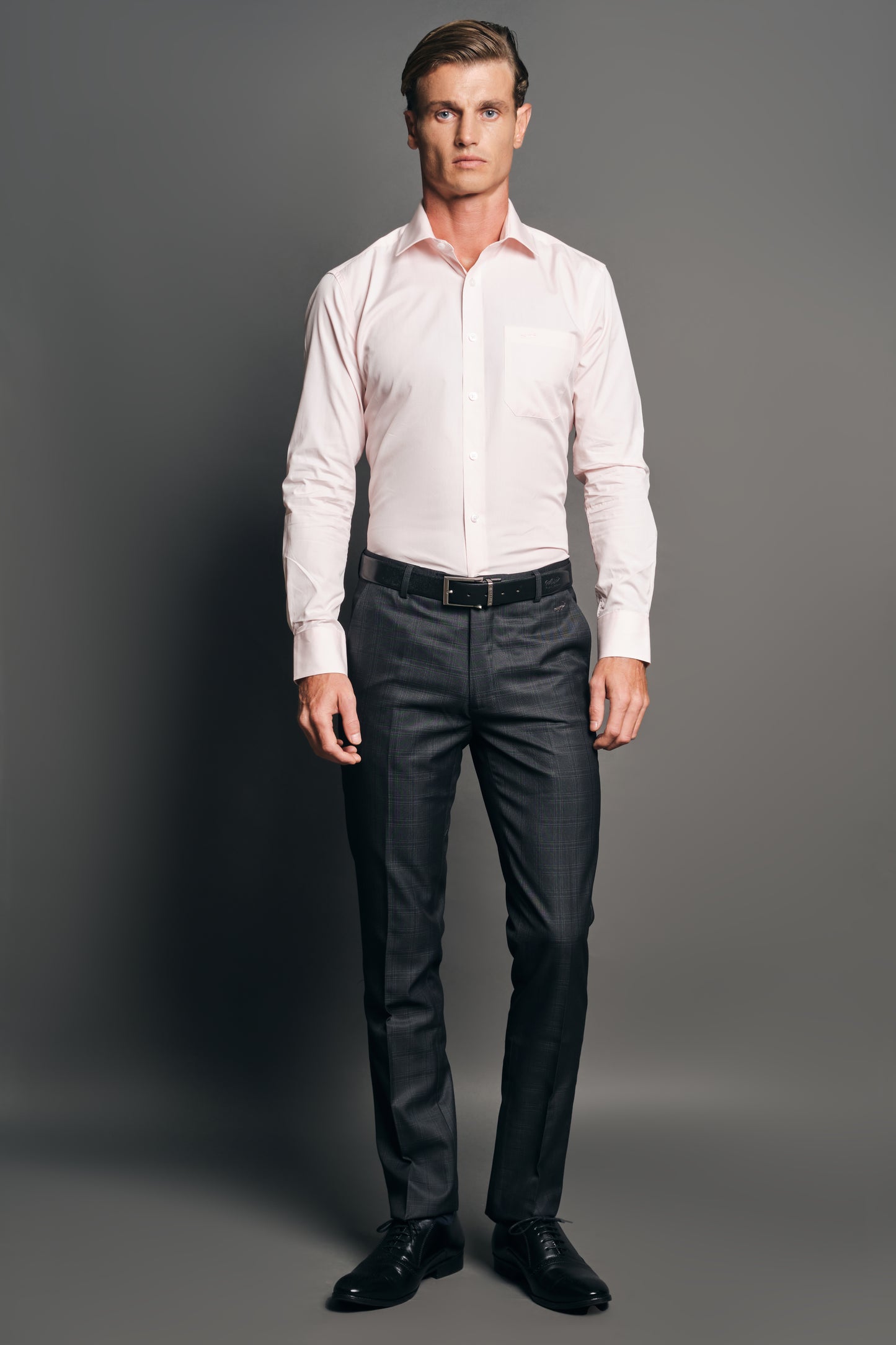 Slim Fit Long sleeves-Casual Shirts-Primrose Pink