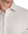 Formal Slim Fit Full Sleeve Shirt with Cutaway Pocket-Siver Brich