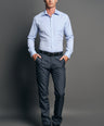 Slim Fit Long sleeves-Formal Shirts-Vista Blue