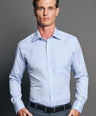 Slim Fit Long sleeves-Formal Shirts-Vista Blue