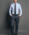 Slim Fit Long sleeves-Formal Shirts-Blue Forever