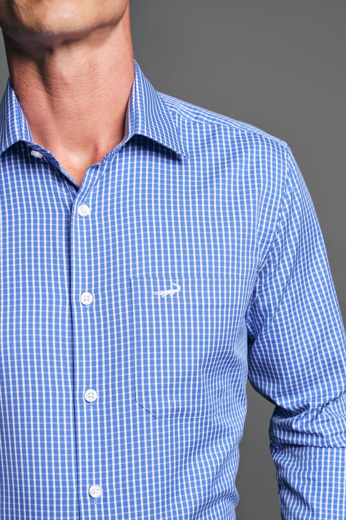 Slim Fit Long sleeves-Formal Shirts-Victoria Blue