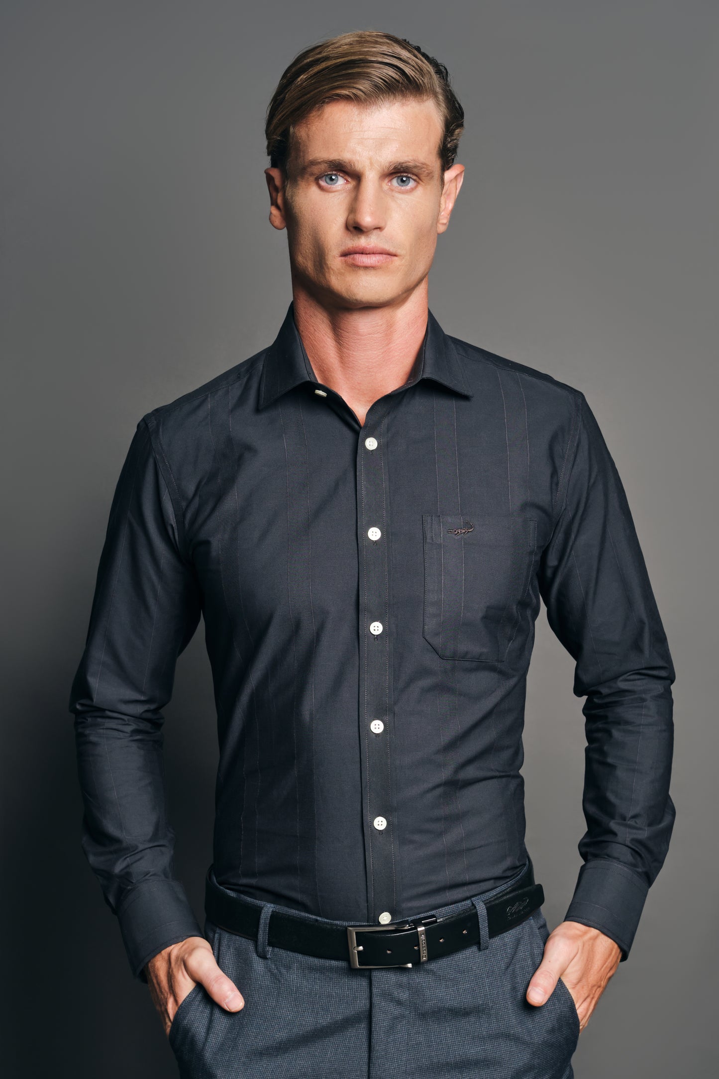 Slim Fit Long sleeves-Casual Shirts-Jet Set