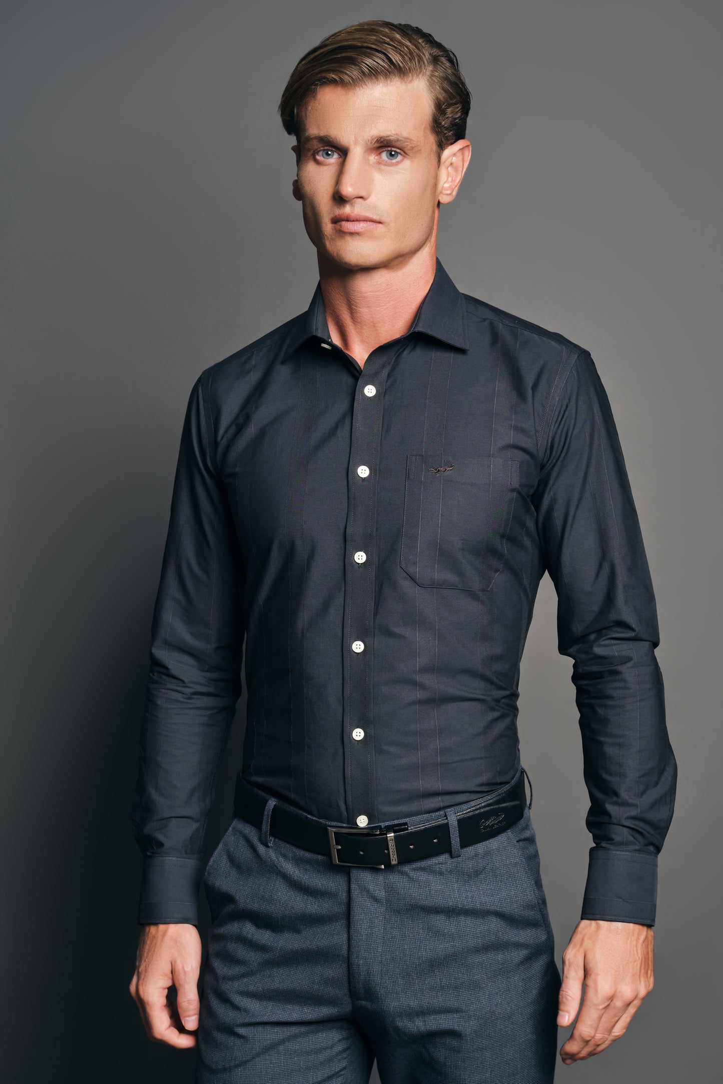 Slim Fit Long sleeves-Casual Shirts-Jet Set