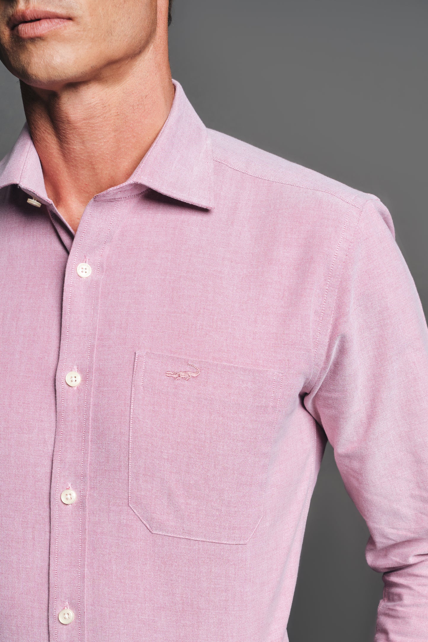 Slim Fit Long sleeves-Casual Shirts-True Red
