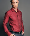 Slim Fit Long sleeves-Casual Shirts-Cardinal