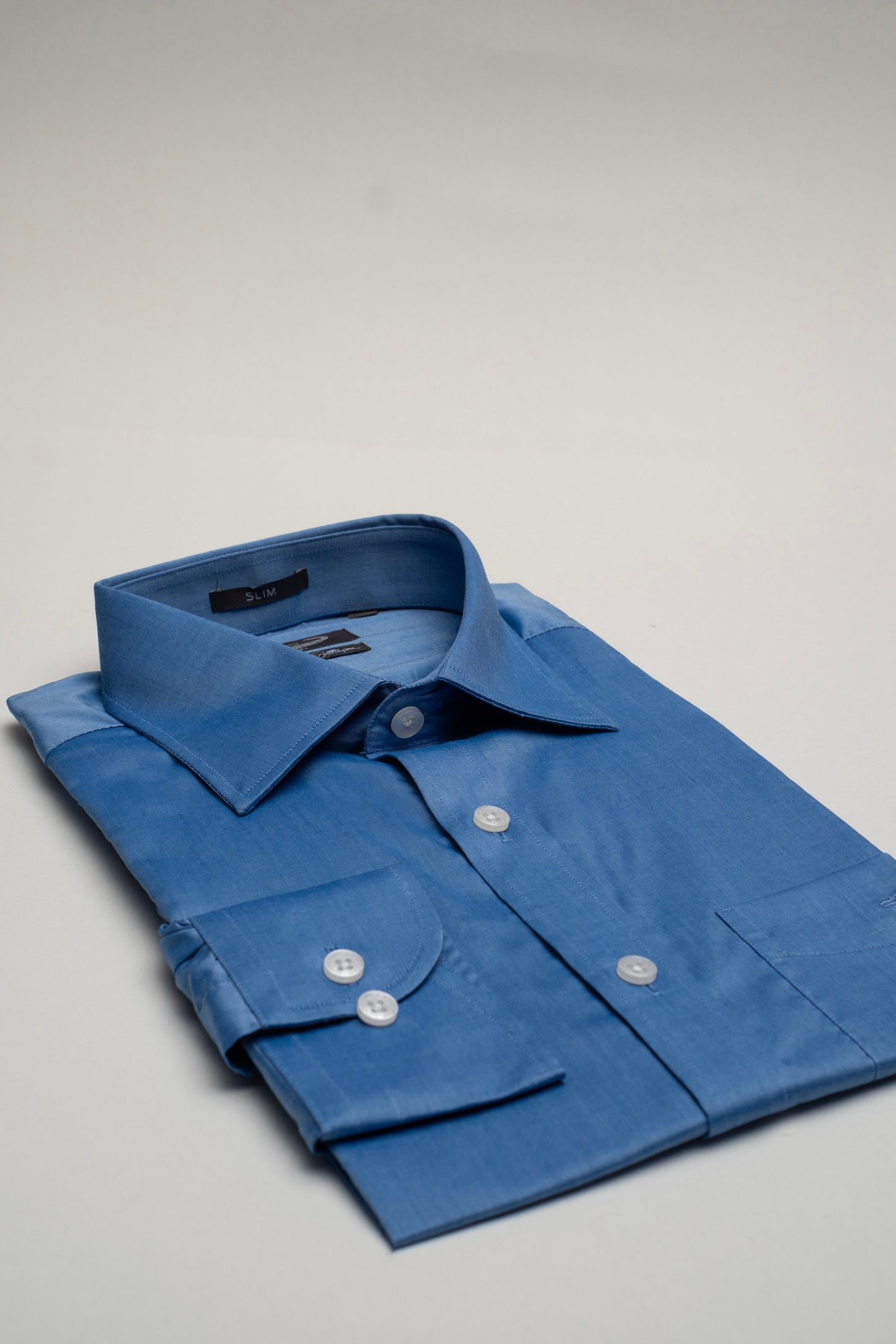 Crocodile Formal Core Plain Slim Fit-Blue