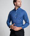 Sport Fit Long Sleeves-Casual Shirts  - Dazzling Blue