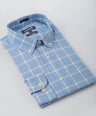 Slim Fit-Casual Shirts-Blue Marina