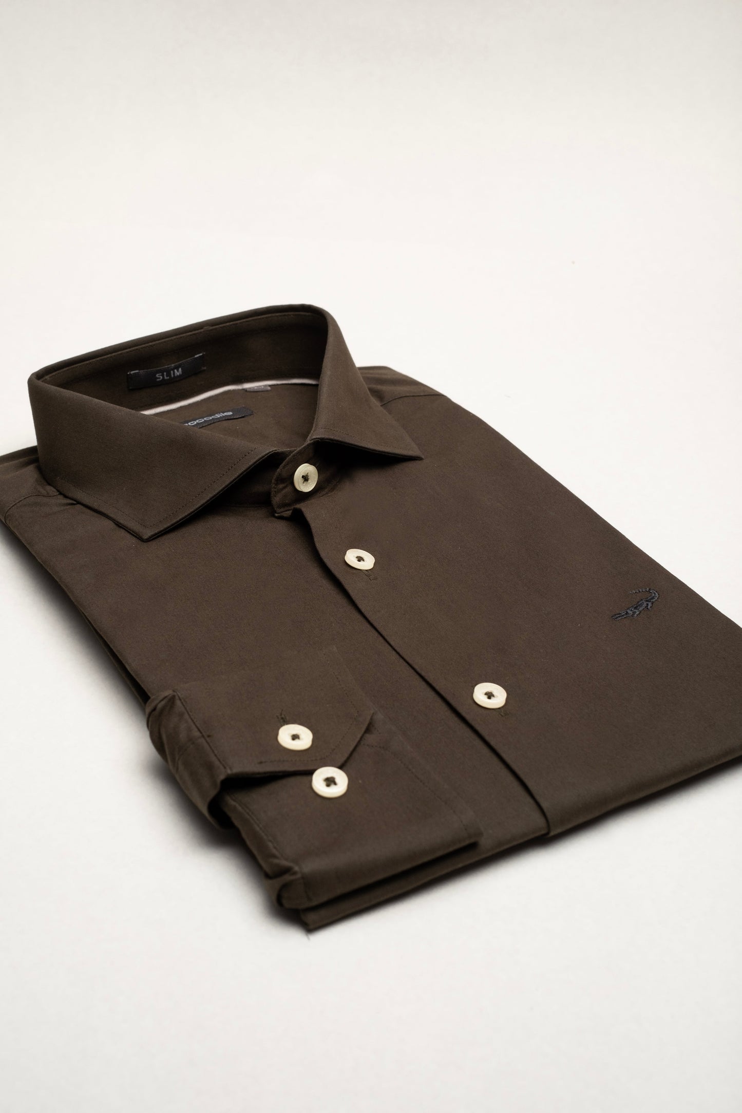 Crocodile Plain Slim Fit-London Green