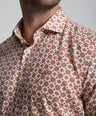 Slim Fit Long Sleeves-Casual Shirts  - Orange Apricot