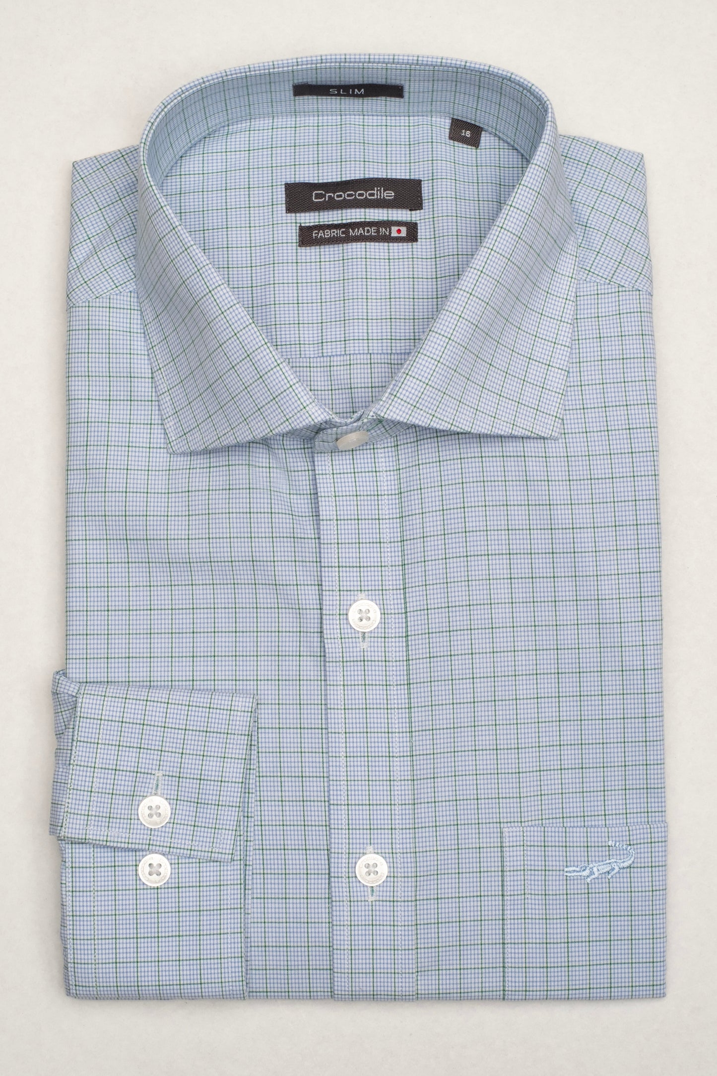Crocodile Formal Seasonal Checks Slim Fit-Red Clay