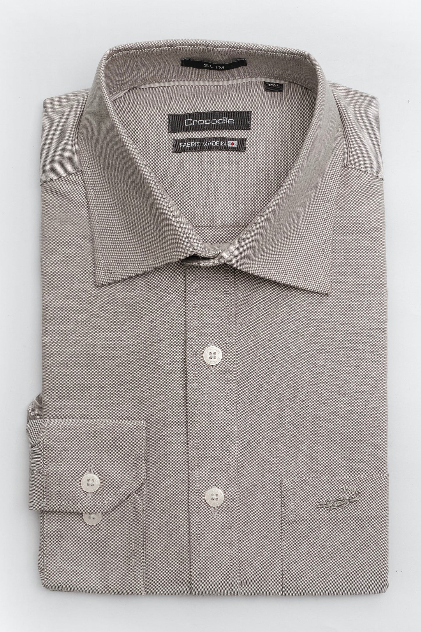 Crocodile Formal Seasonal Slim Fit FS Shirt Drizzle