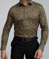 Crocodile Mens Slim Fit Evening Fs Shirt Green - Treetop