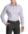 Slim Fit Full Sleeve Formal Shirt with American Placket-Lavender