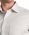 Slim Fit Short Sleeve Formal Shirt with American Placket-Ash