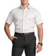 Slim Fit Short Sleeve Formal Shirt with American Placket-Ash