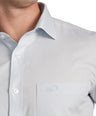 Slim Fit Short Sleeve Formal Shirt with American Placket-Powder